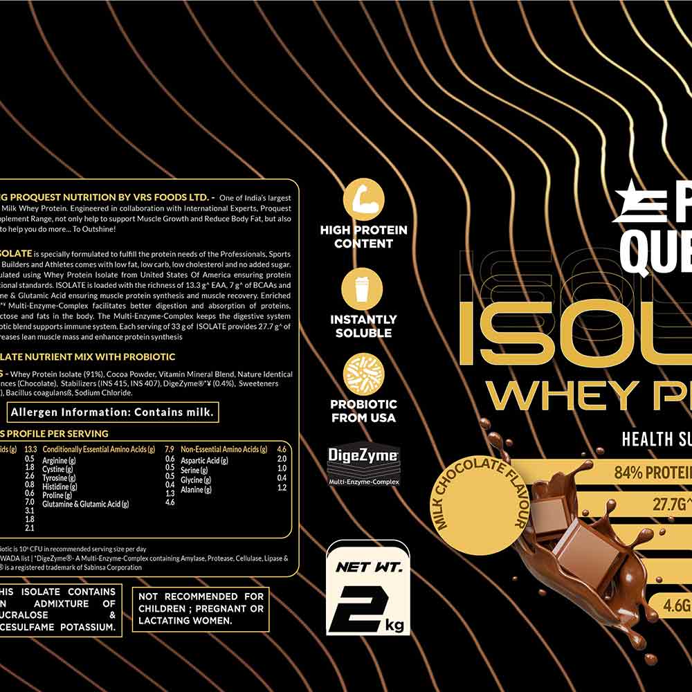 5 - Proquest Lean Whey Isolate,  4.4 lb  Milk Chocolate 