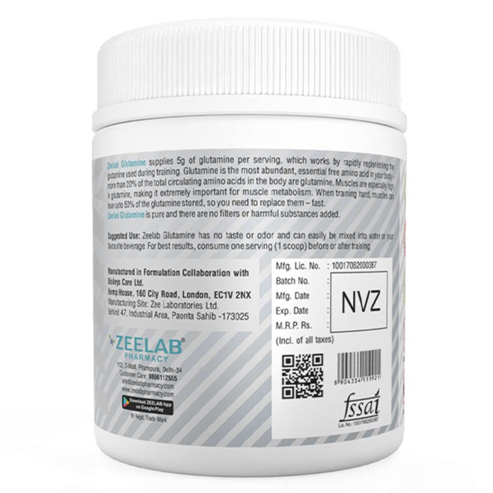 2 - Zeelab 100% Pure Micronized Glutamine,  0.55 lb  Unflavoured 