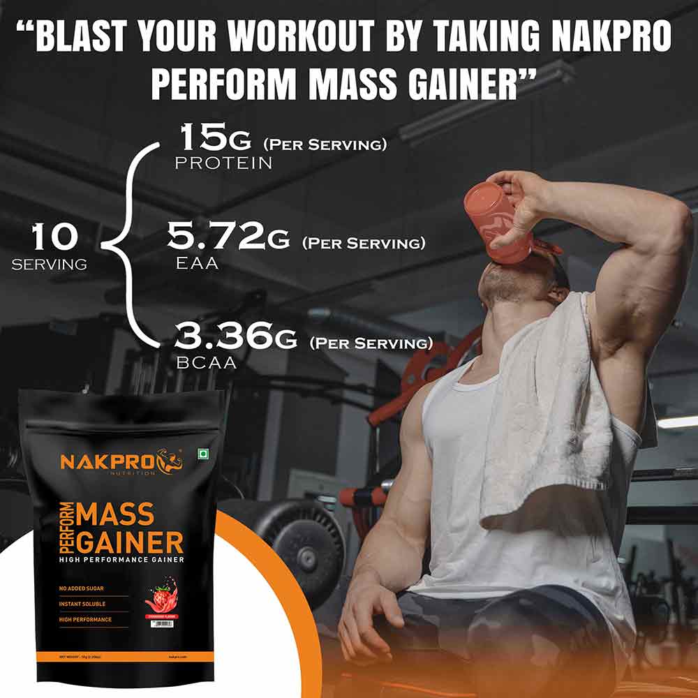 3 - Nakpro Perform Mass Gainer,  2.2 lb  Strawberry 