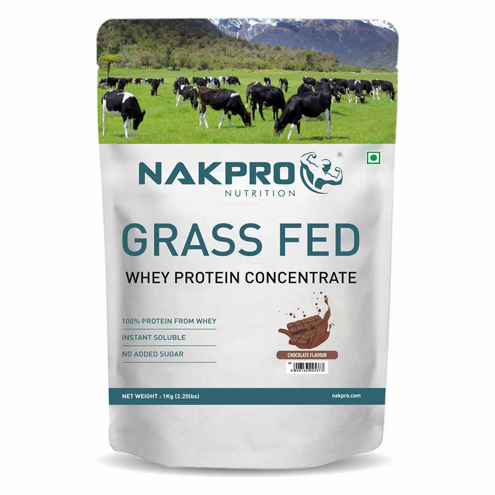 1 - Nakpro Grass Fed Whey Protein Concentrate,  2.2 lb  Chocolate 