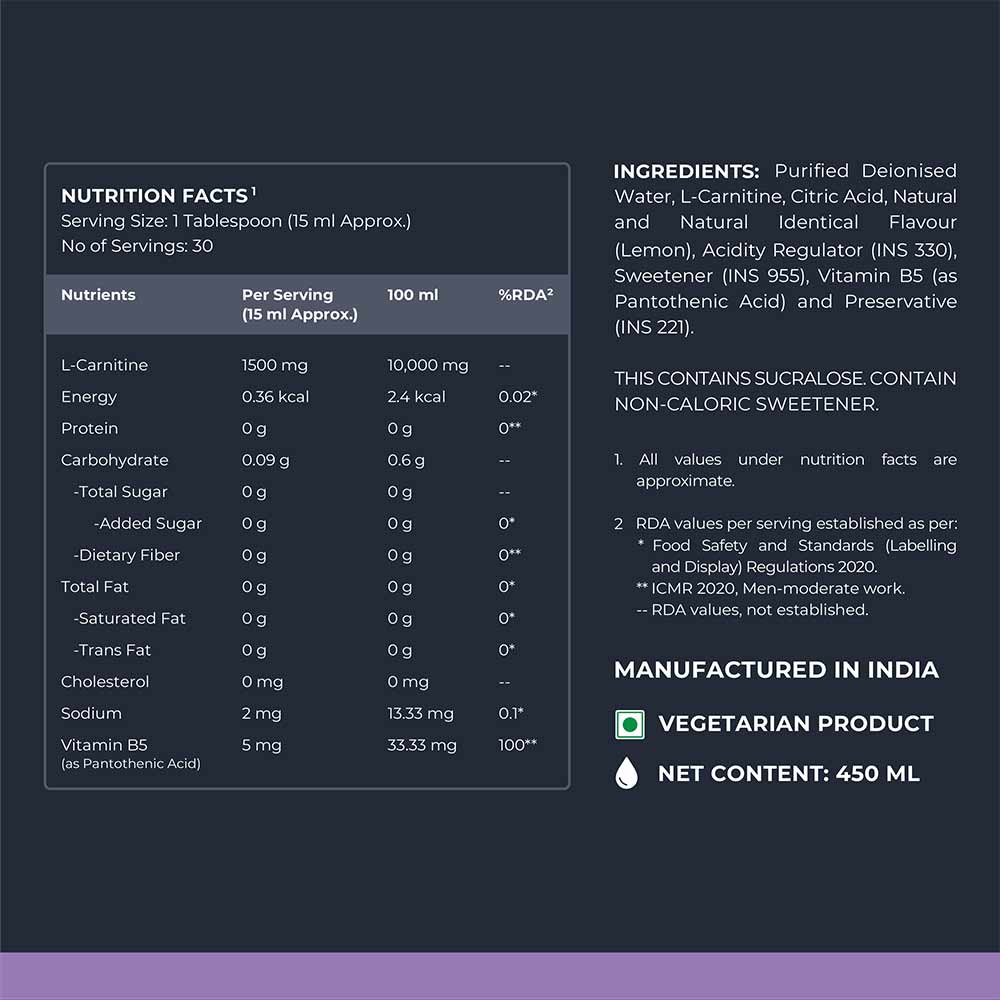 Pro Liquid LCarnitine + Vitamin B5 at Best Price in India