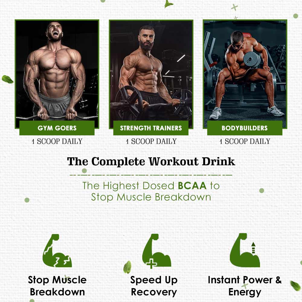 6 - Naturyz BCAA,  0.55 lb  16 Servings  Green Apple 