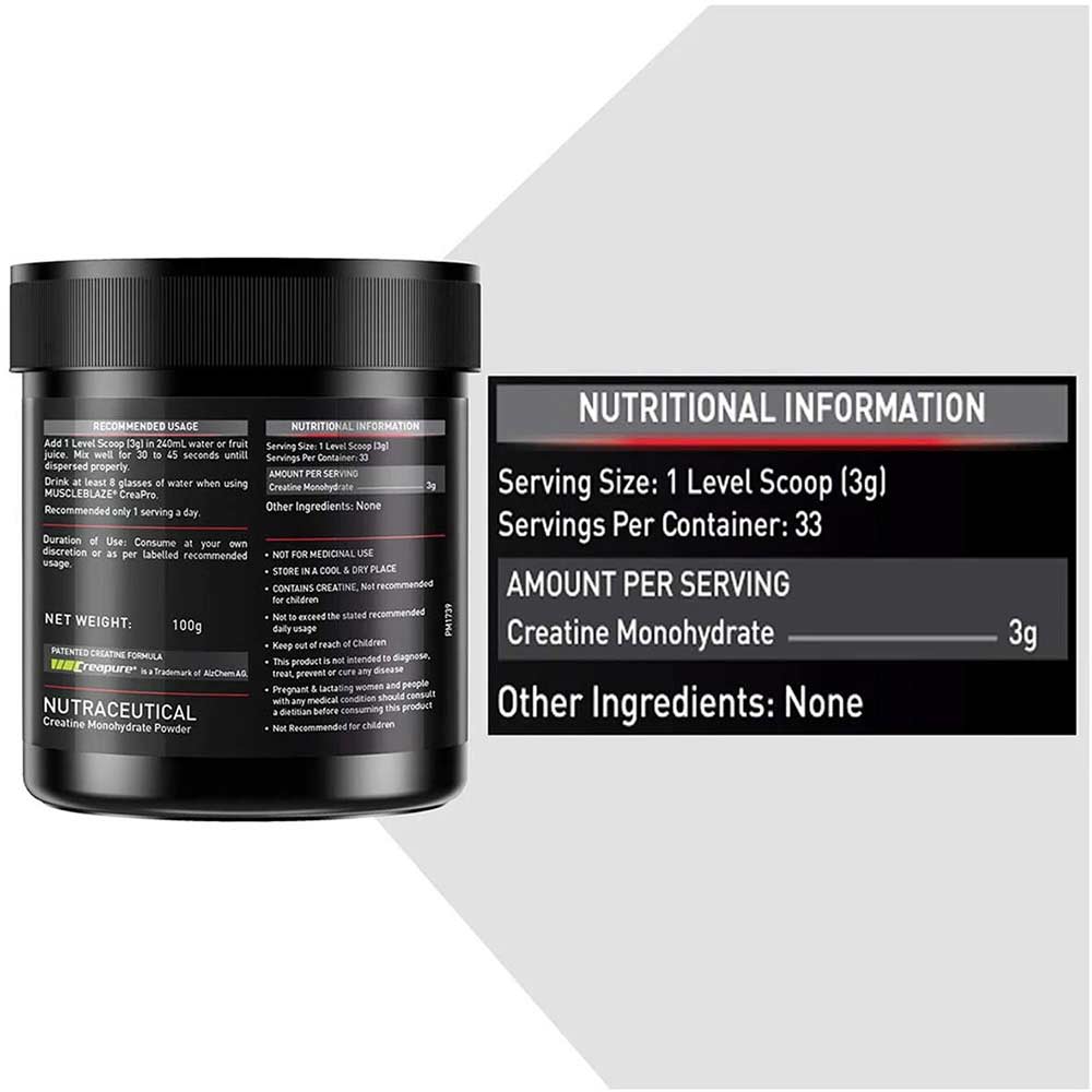 MuscleBlaze Super Gainer Black 1 kg & CreaPRO Creatine 100g Combo