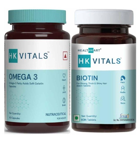 HealthKart HK Vitals Biotin & Omega-3 60 Caps Combo