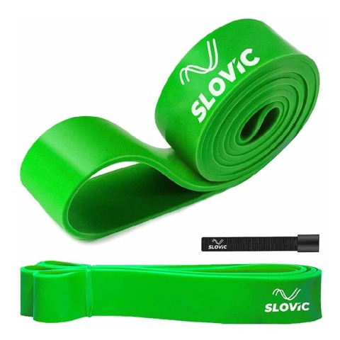 1 - SLOVIC TPE Resistance Band with Door Hanger,  Green  Free Size 