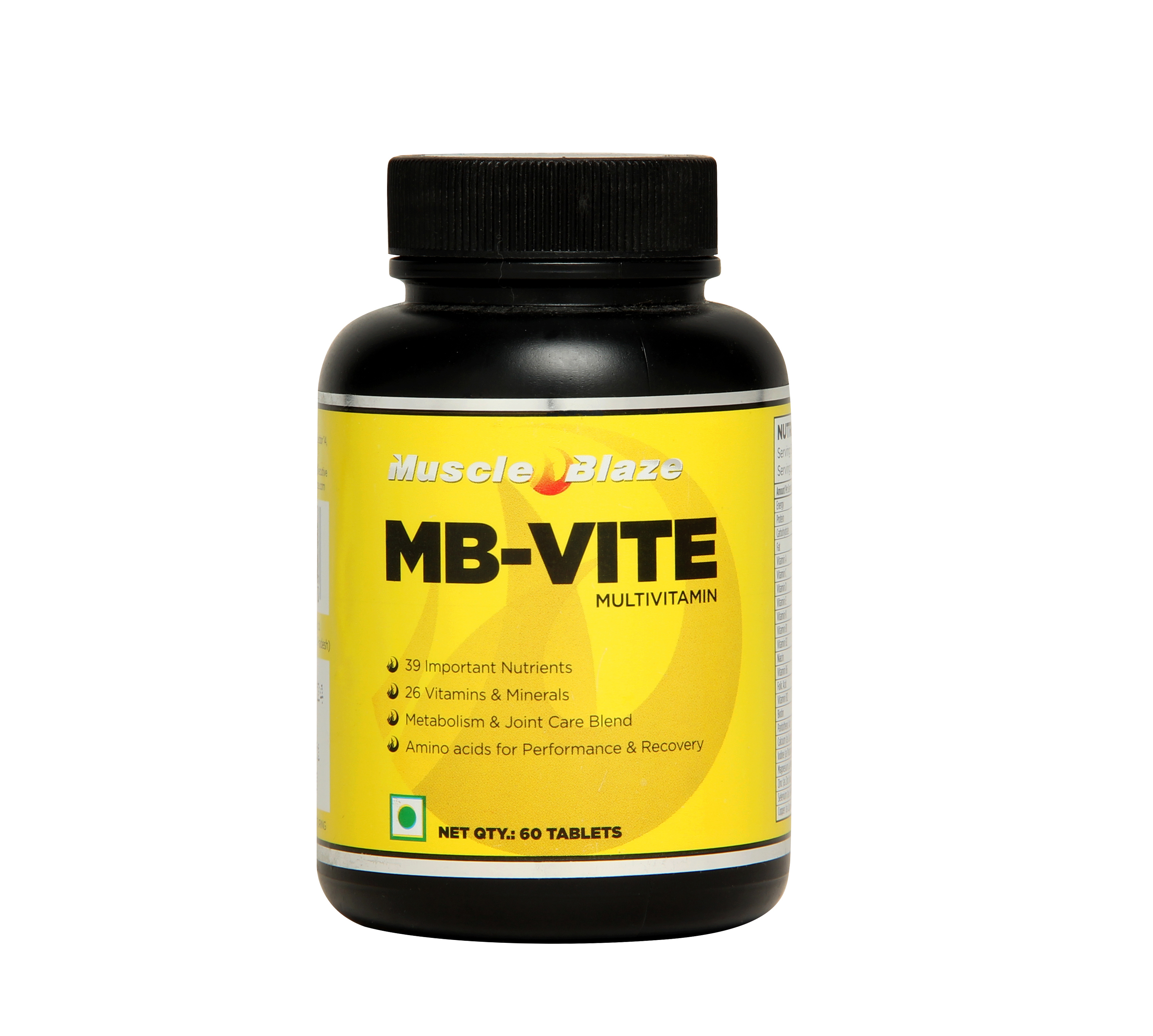 MuscleBlaze MB-VITE Daily Multivitamin, for Enhanced Energy, Stamina & Gut Health, 91 capsules Unflavoured OLD