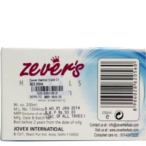 zevers moisturizer