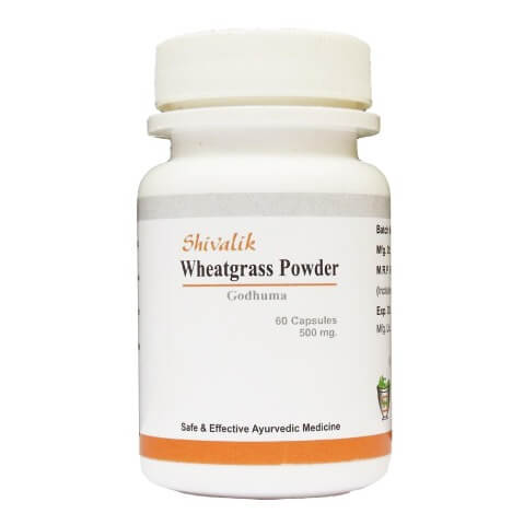 Shivalik Herbals Wheatgrass Powder- Triticum Sativum, 60 capsules