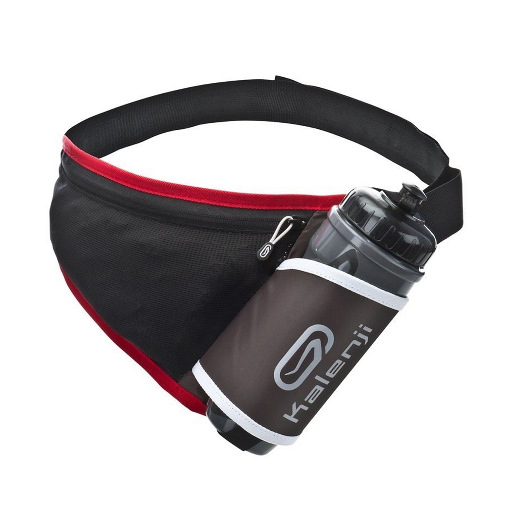 Kalenji Inclined Bottle Belt 600Ml Hydration,  Black  Standard 