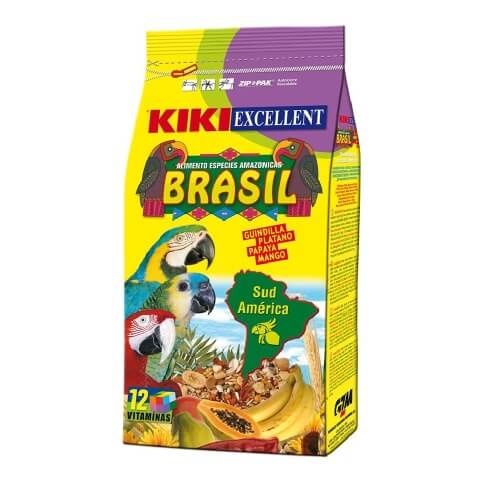 Kiki Excellent Brail Parrot Food,  Birds  800g 