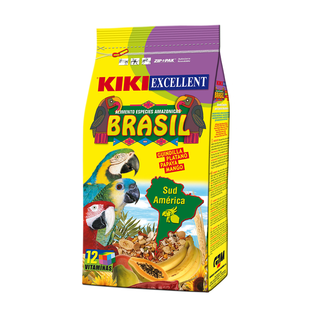 Kiki Excellent Brail Parrot Food,  Birds  800g 