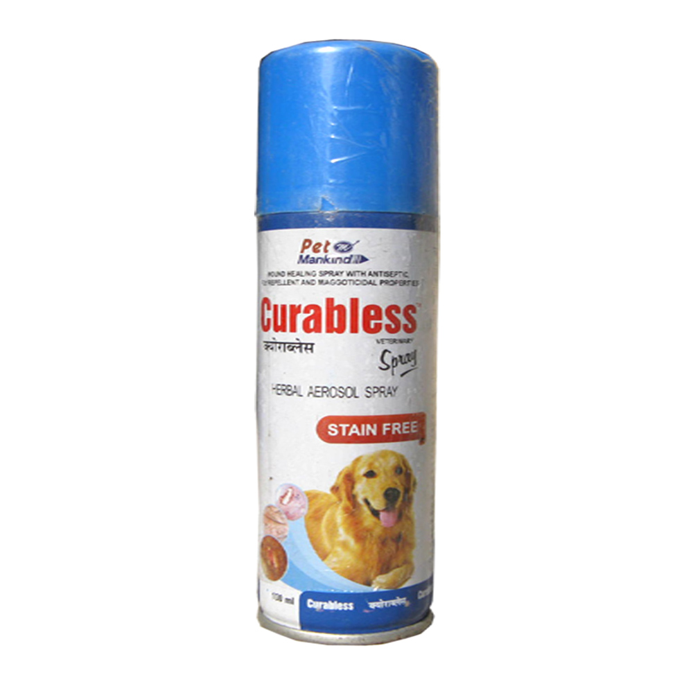 Mankind Curabless Herbal Aerosol Spray,  Dog and Cat  100ml 