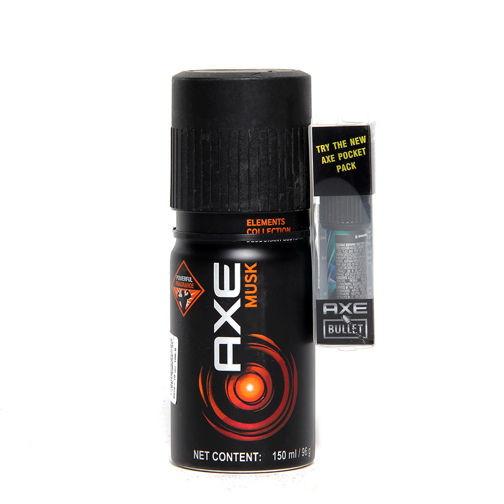 Axe Musk Deol,  150 ml  Limited Offer (Axe Bullet Small Deo Travel Pack Free) 