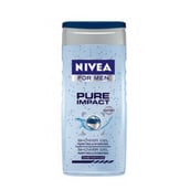 Nivea Shower Gel (without Loofah),  250 ml  Pure Impact liquid 