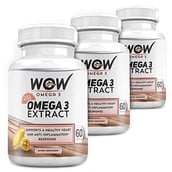 WOW Omega 3 (Pack of 3),  60 capsules 
