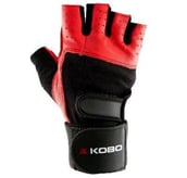 KOBO Gym Gloves (WTG-02),  Red & Black  Large 