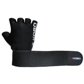 KOBO Weight Lifting Fitness Gym Gloves (WTG-09),  Black  Medium 