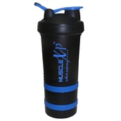 MuscleXP Advanced Stak Protein Shaker for Professionals, Design 6 Black & Blue 500 ml