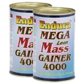 Endura Mega Lean Mass Gainer 4000 Pack of 2 Unflavoured 1.1 lb