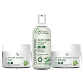 1 - CGG Cosmetics Aloe Vera Facial Kit - Soothing Gel, Micellar Water, Daily Cleansing Pads Combo,  3 Piece(s)/Pack  Normal to Dry/Sensitive Skin 
