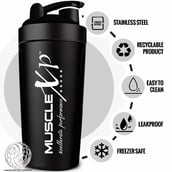 1 - MuscleXP Classic XP Stainless Steel Shaker Blender,  Black  750 ml 