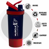 1 - MuscleXP Power XP Blender Shaker with Compartment,  Blue & Red  700 ml 