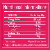 nutrition - Bagrrys Fruit n Fibre with Almonds & Raisins Muesli,  1 kg  Strawberry 