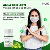 INLIFE Natural Vitamin C Amla Extract for Immunity(1000mg),  60 capsules  Unflavoured 