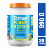 1 - Fast & Up Plant Protein with Herbs & Multivitamins for Men,  Creamy Vanilla  2.18 lb 