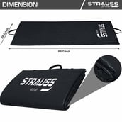 4 - Strauss Yoga Mat Rolling, Black 10mm