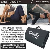 5 - Strauss Yoga Mat Rolling,  Grey  10mm 