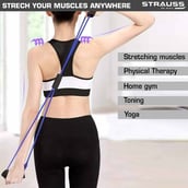 5 - Strauss Yoga Soft Chest Expander, Blue Free Size