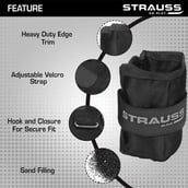 1 - Strauss Ankle Weight (Pair),  Black  1 kg 