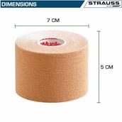 4 - Strauss Kinesiology Sports Tape, Beige 5 m