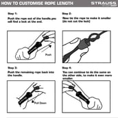 4 - Strauss Speed Skipping Rope, Yellow Free Size