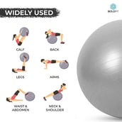 6 - Boldfit Gym Ball,  Grey  65 cm 