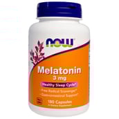 Now Melatonin (3mg), 180 capsules Unflavoured