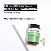 3 - TrueBasics Ashwagandha with 600 mg of KSM-66,  30 capsules