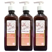 Axiom Mukti Gold Pearly Bodywash,  250 ml  for All Skin Types Pack of 3 