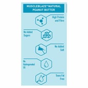 4 - MuscleBlaze Natural Peanut Butter Unsweetened,  0.750 kg  Creamy 