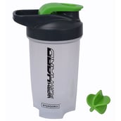 1 - GHC Brisqore Smart Classic Leakproof Protein Shaker,  White with Green Lid  500 ml 