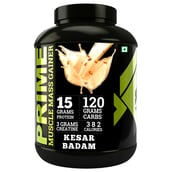 Big Flex Prime Muscle Mass Gainer, 6.6 lb Kesar Badam