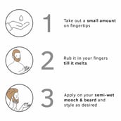 5 - Ustraa Beard & Mooch Wax Strong Hold,  50 g  with Kaolin and Almond Oil 