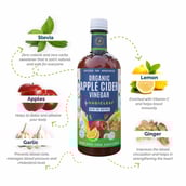 3 - Magicleaf Organic Apple Cider Vinegar,  750 ml  Natural Stevia, Lemon, Ginger & Garlic 