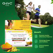 3 - GHC Curcumin C3 Complex 500mg with Bioperine 5mg,  30 capsules 