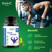 4 - GHC Testo Xplode Natural Testosterone Booster Supplement,  60 capsules  Unflavoured 