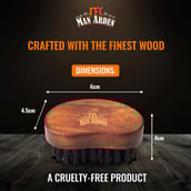 7 - Man Arden Beard Brush with Leather Pouch,  1 Piece(s)/Pack  for All Types of Beard 