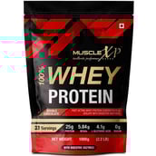 2 - MuscleXP 100% Whey Protein with Digestive Enzyme, 2.2 lb Double Chocolate Pack of 2
