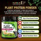 4 - MuscleXP Plant Protein with Herbal and Vegetable Blend,  Chocolate  0.44 lb 