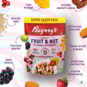 4 - Bagrrys Crunchy Muesli Fruit & Nut with Cranberries,  750 g  Unflavoured 